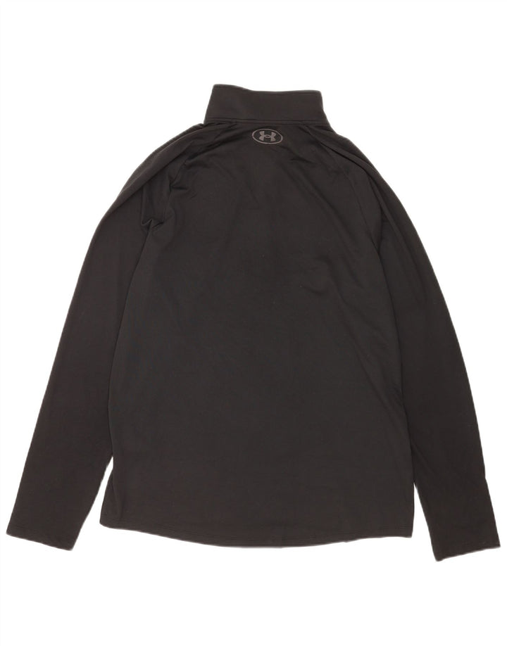 Under Armour Hombre Zip Neck Jersey Chándal Top Mediano Poliéster Negro