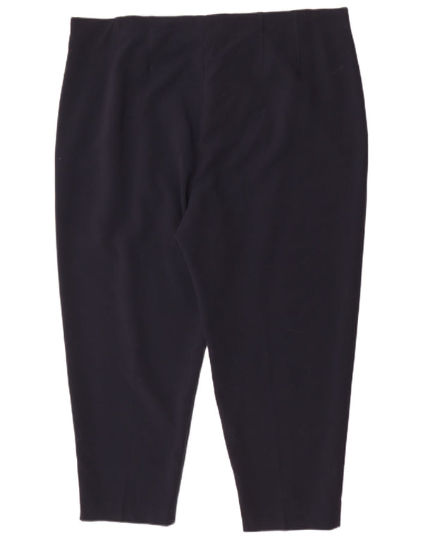 Marks & Spencer Pantalones cortos de cintura alta para mujer UK 22 3XL W42 L26 Navy B