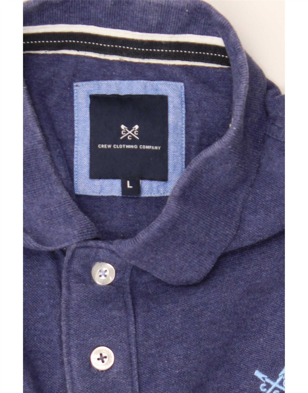 Crew Clothing Polo para hombre, talla grande, azul