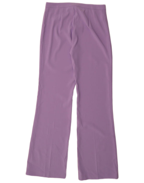 Pinko Pantalones casuales con corte de bota para mujer UK 44 Large W34 L35 Poliéster morado
