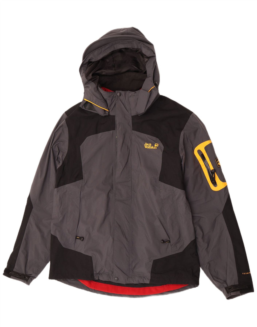 Jack Wolfskin Chaqueta cortavientos para hombre Reino Unido 40/42 Grande Gris Colorblock