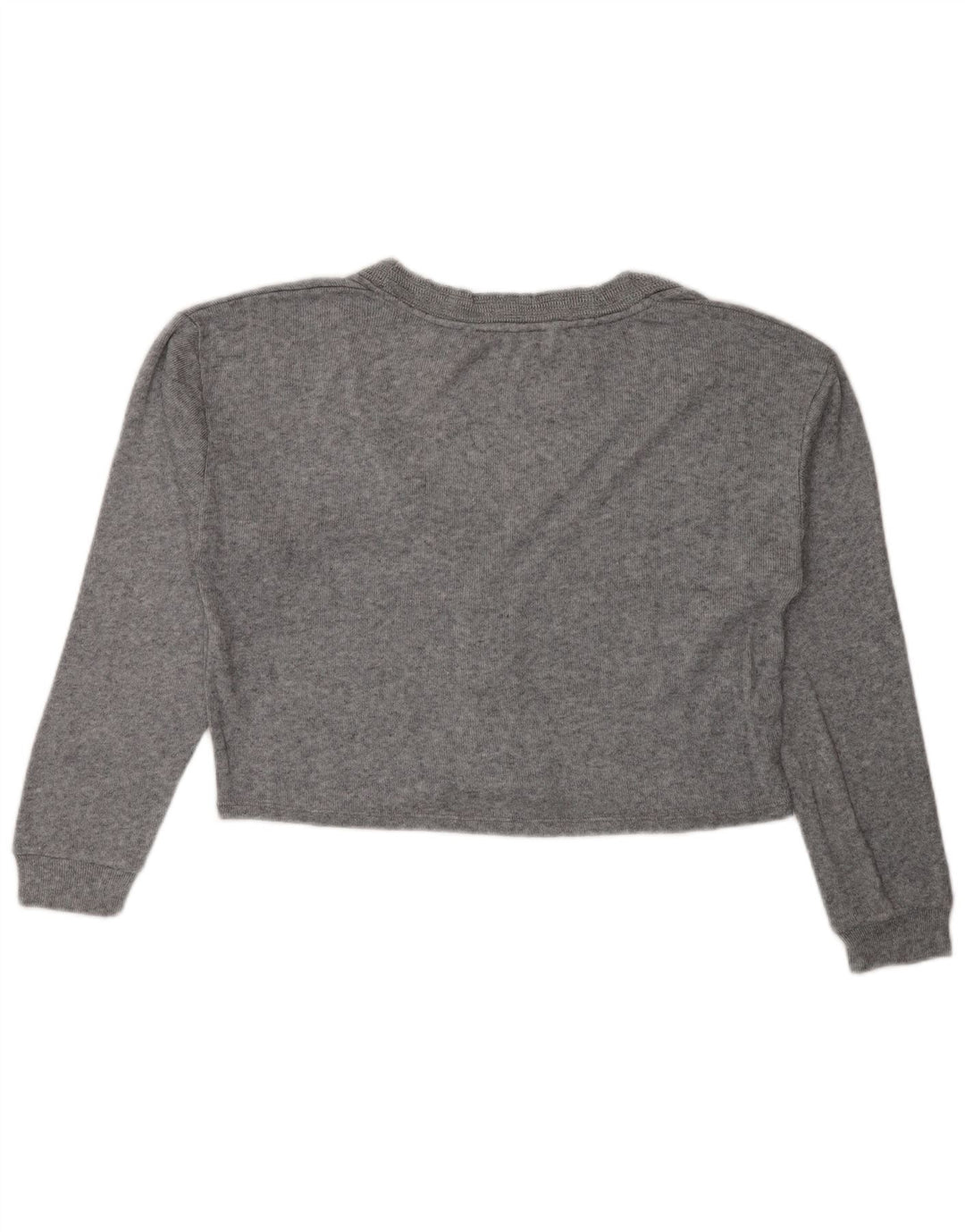 Zara Mujer Crop Suéter Cárdigan Extragrande Reino Unido 10 Pequeño Gris