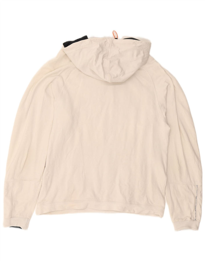 CHAMPION Jersey con capucha gráfica para hombre Medium Off White