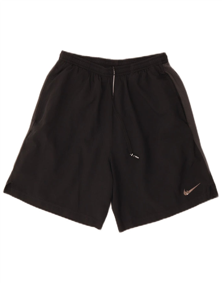 Nike - Pantalones cortos deportivos Dri Fit para hombre, poliéster color block, color negro, pequeño