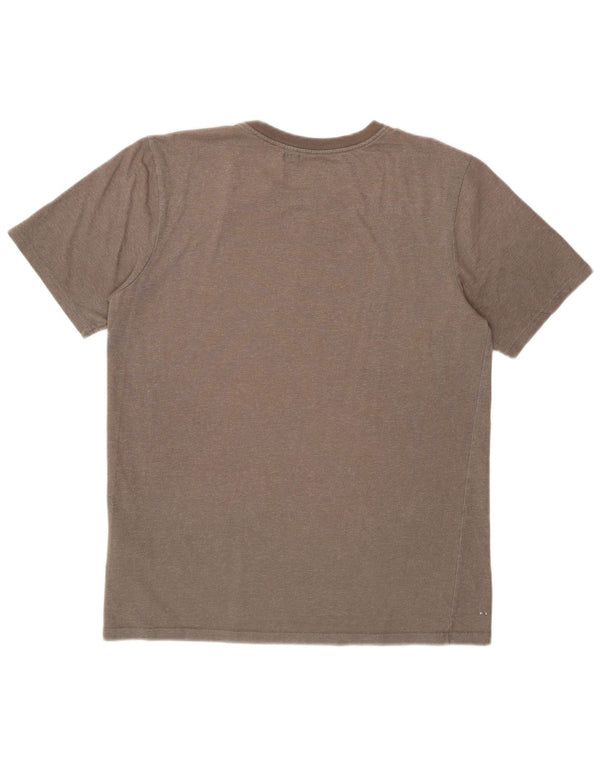 Nike Camiseta gráfica de corte atlético para hombre Top pequeño de algodón gris