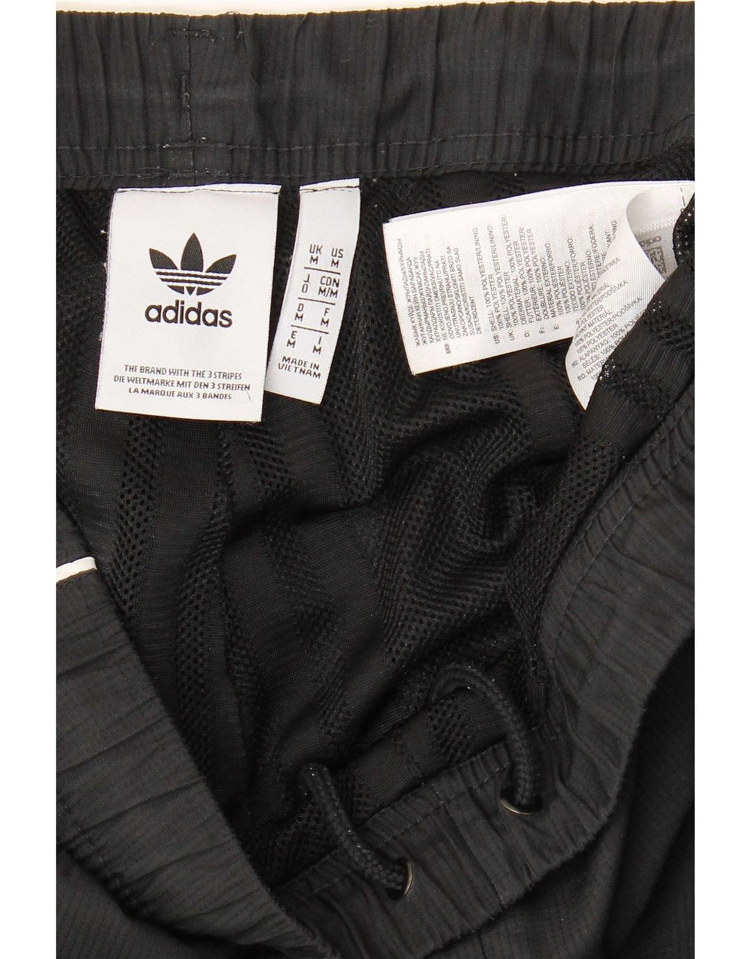 Adidas Hombre Pantalones De Chándal Joggers Medium Negro Colorblock Poliéster