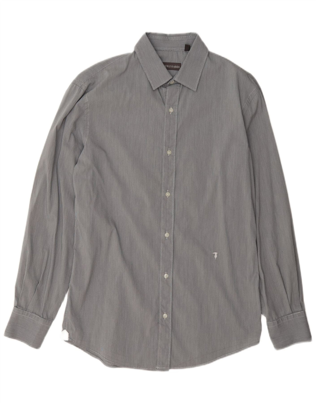 Camisa Trussardi Hombre Talla 39 Gris Medio Pata De Gallo