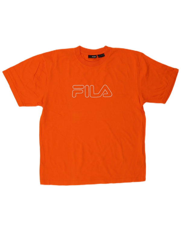 FILA Camiseta gráfica para hombre Top Algodón naranja medio