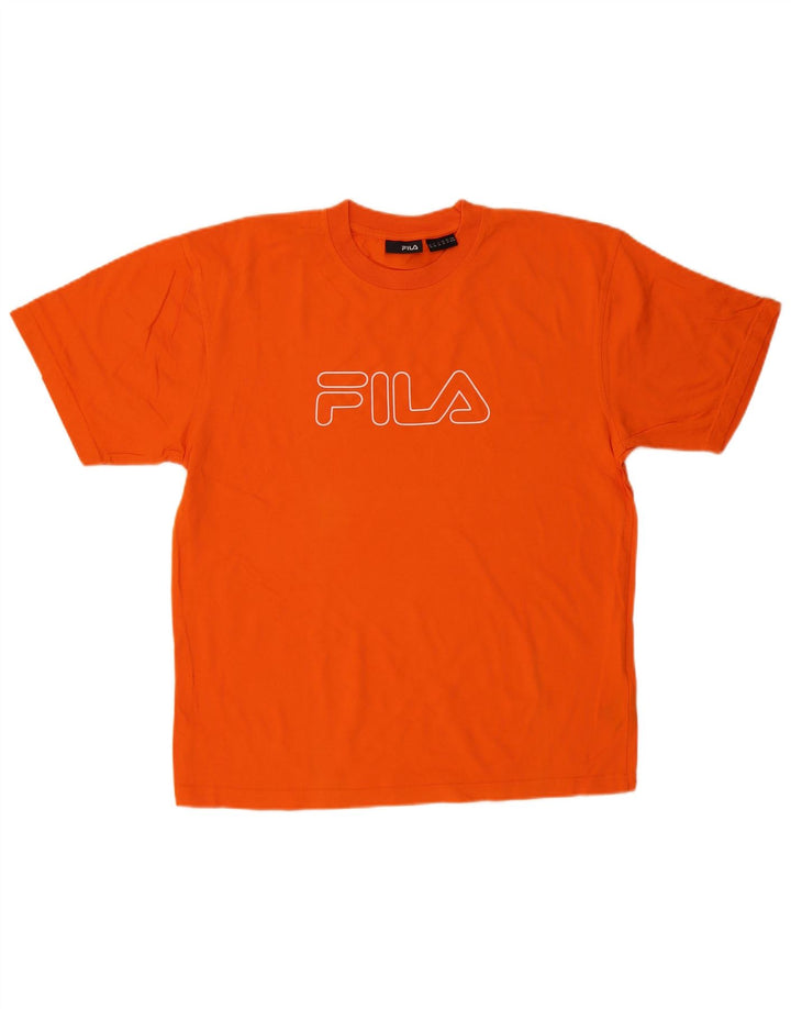 FILA Camiseta gráfica para hombre Top Algodón naranja medio