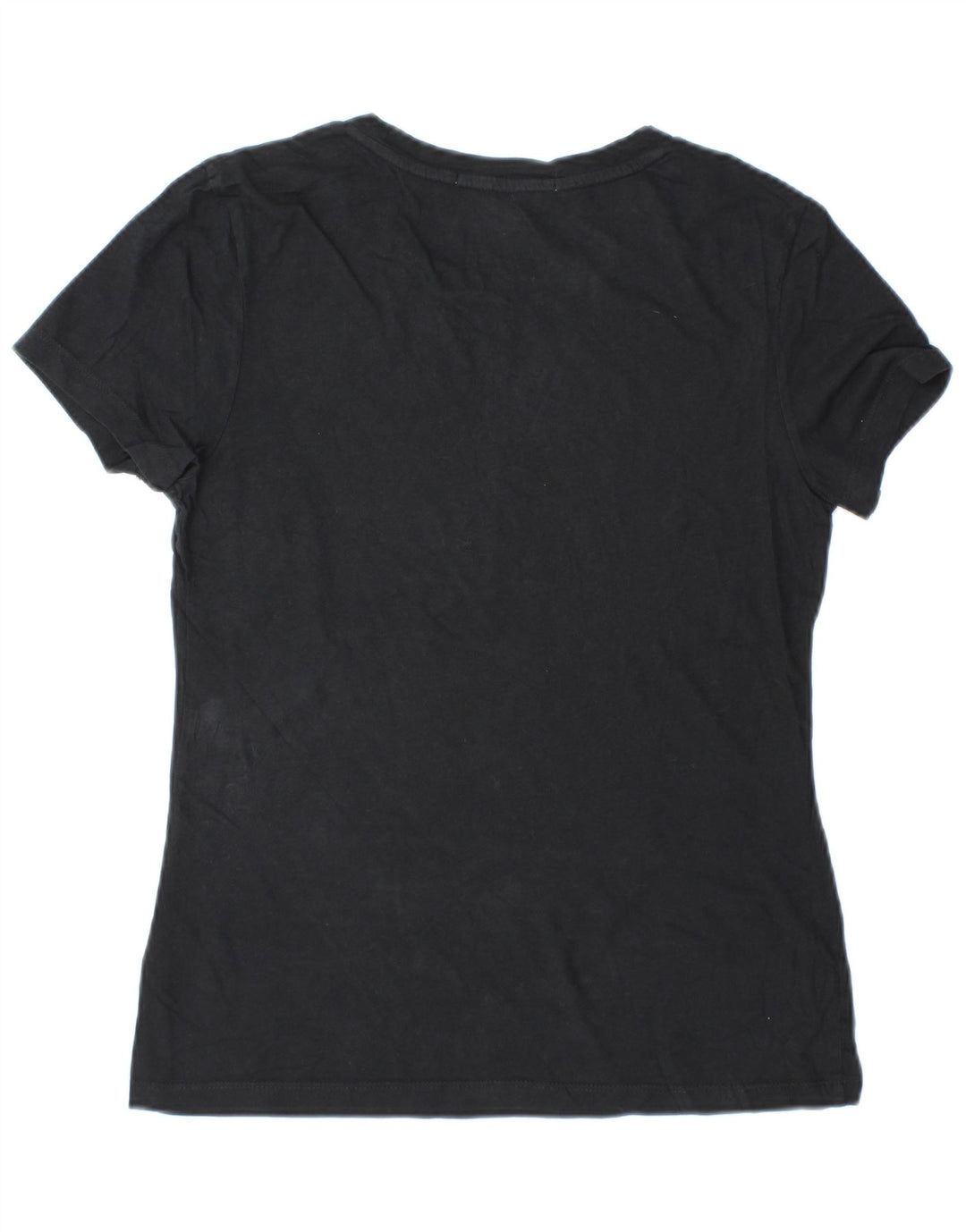 CALVIN KLEIN JEANS Camiseta gráfica para mujer Top UK 12 Medium Black Cotton