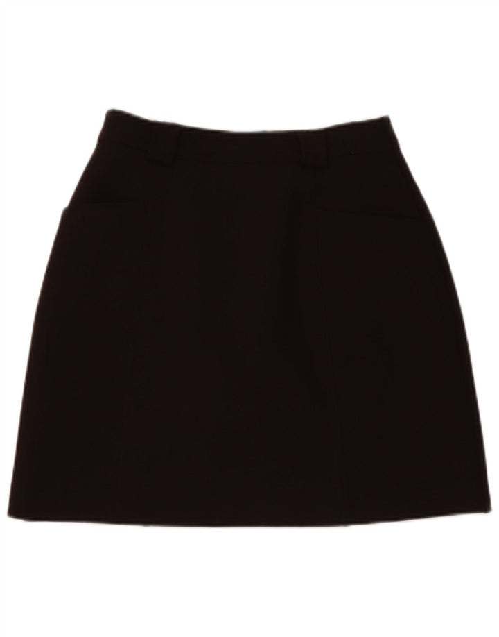 Vintage mujer A-Line falda W26 pequeño marrón