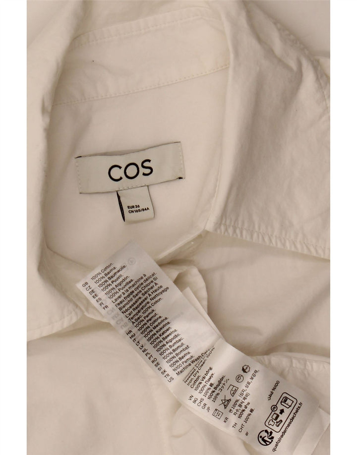 Cos Camisa extragrande para mujer EU 36 Small White Cotton