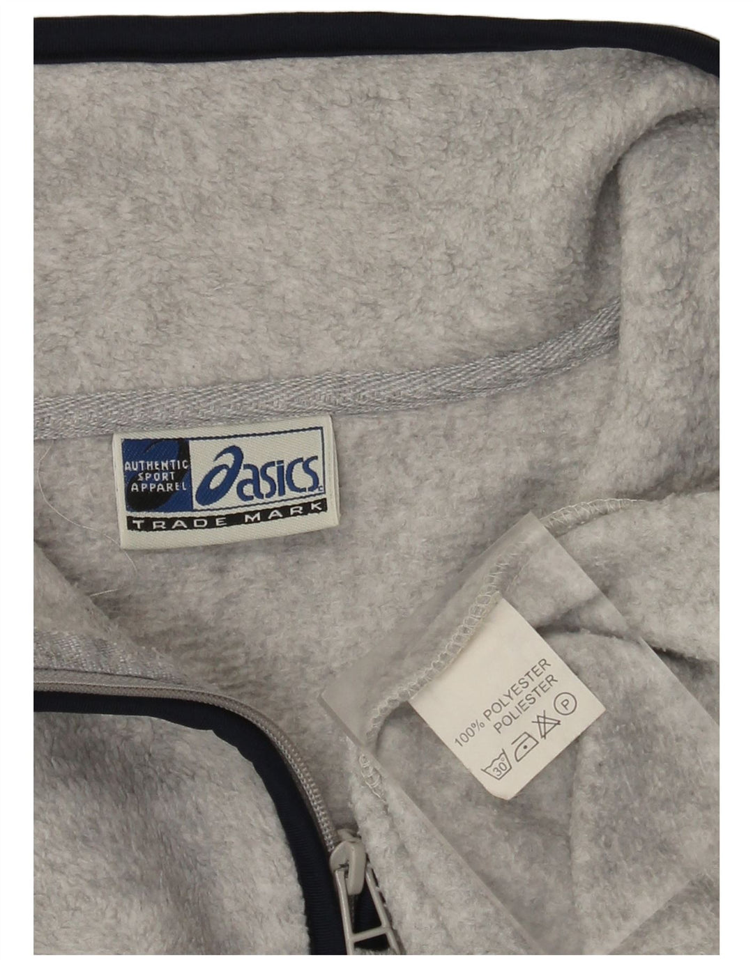 Asics Hombre Zip Neck Fleece Jumper XL Gris Poliéster