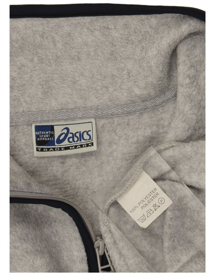 Asics Hombre Zip Neck Fleece Jumper XL Gris Poliéster