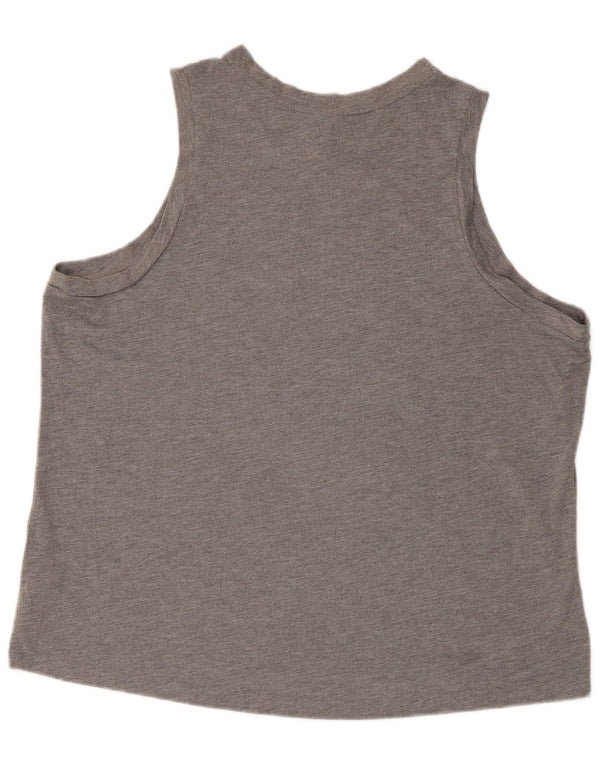 Nike Camiseta sin mangas con gráfico de corte regular para mujer UK 40 XL Poliéster gris