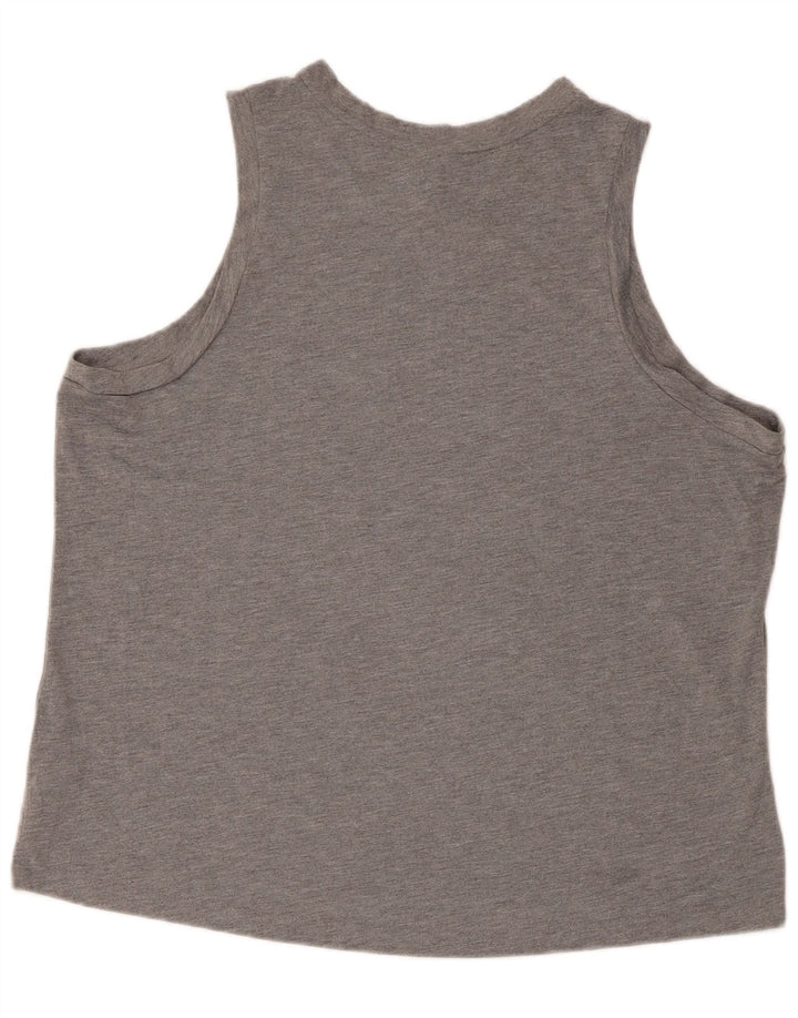 Nike Camiseta sin mangas con gráfico de corte regular para mujer UK 40 XL Poliéster gris