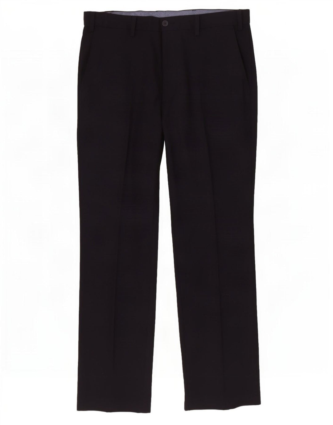 Marks & Spencer Pantalón chino regular para hombre W34 L31 Poliéster azul marino