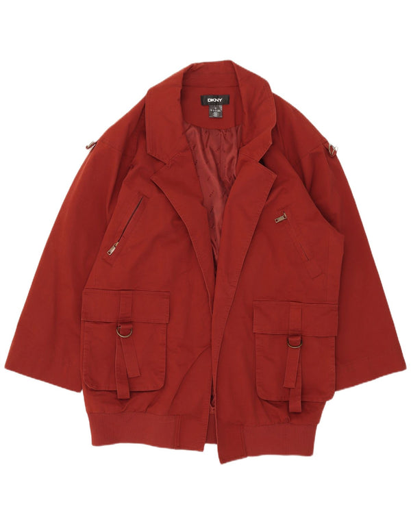 Dkny Abrigo abierto de gran tamaño para mujer Reino Unido 10 Pequeño Rojo
