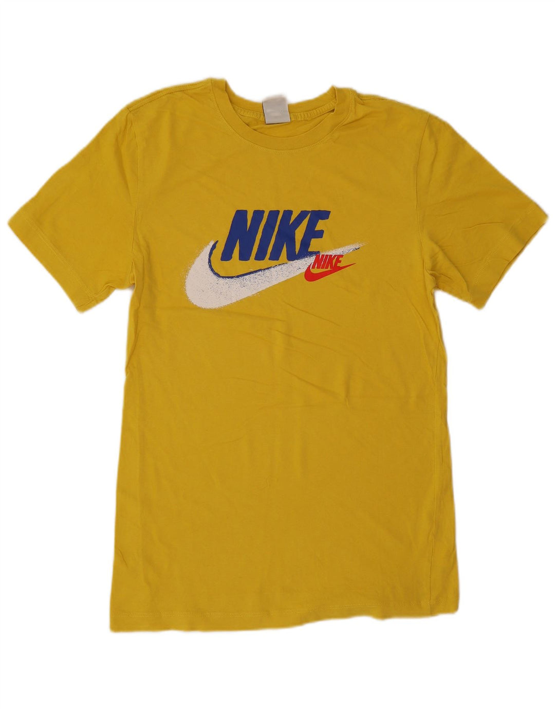 Nike - Camiseta gráfica para hombre, talla pequeña, algodón amarillo