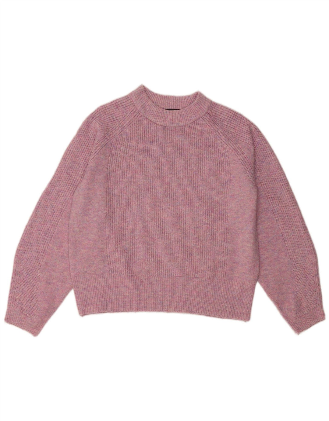 Marks & Spencer Suéter tipo jersey con cuello redondo para mujer UK 40 Acrílico rosa medio