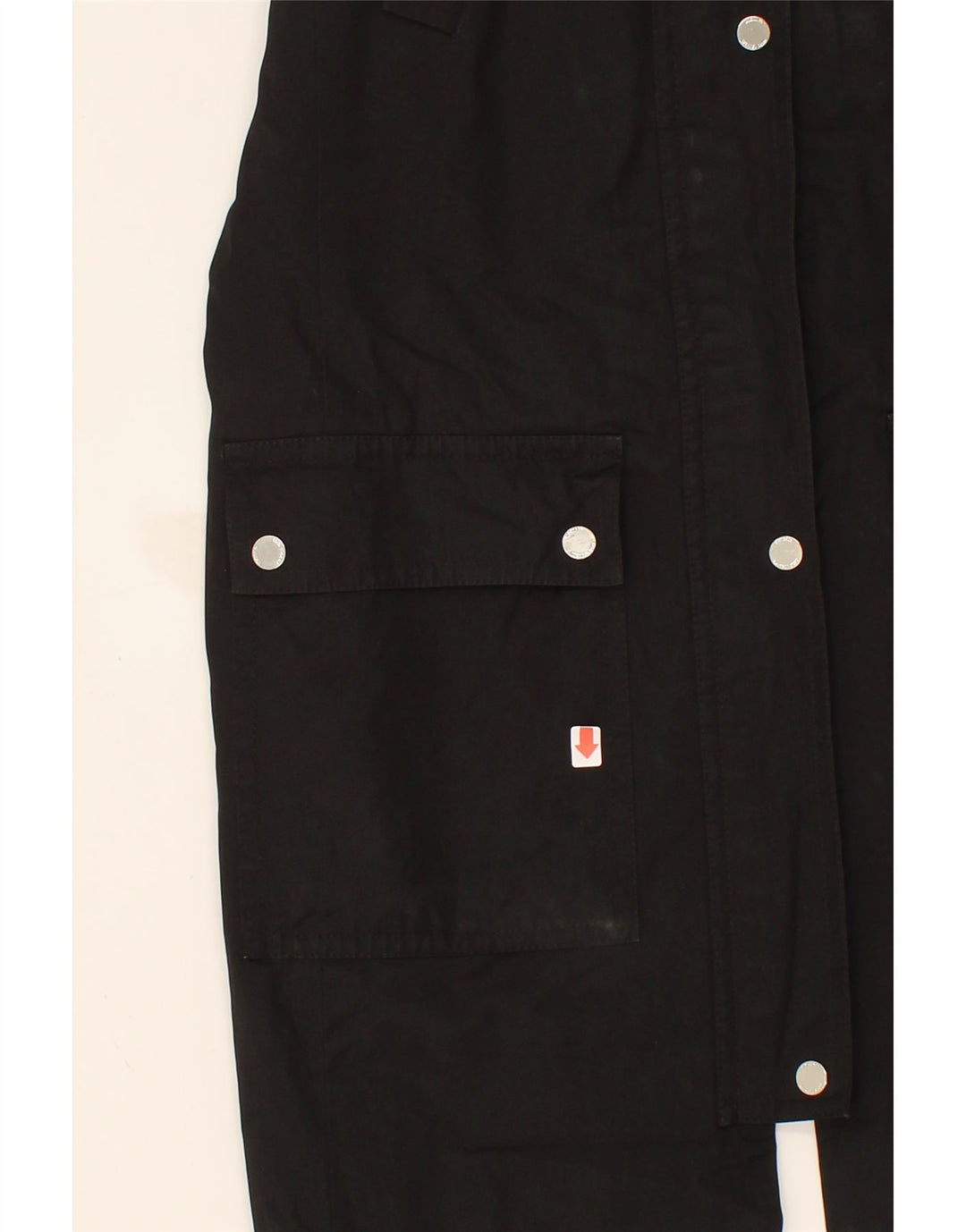 MICHAEL KORS Womens Hooded Overcoat UK 12 Medium Black Cotton Vintage Michael Kors and Second-Hand Michael Kors from Messina Hembry 