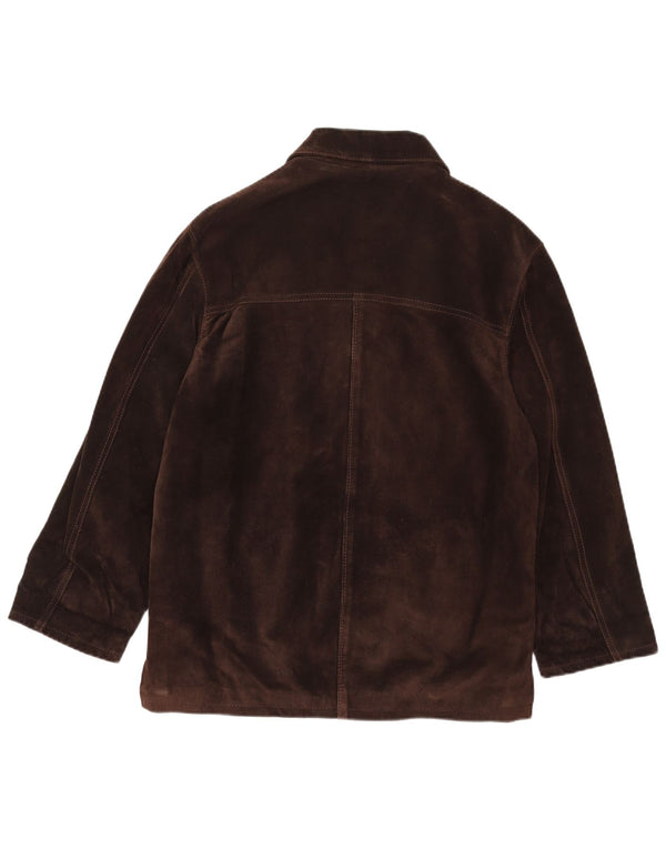 Chaqueta de ante vintage para hombre IT 44 XS Marrón