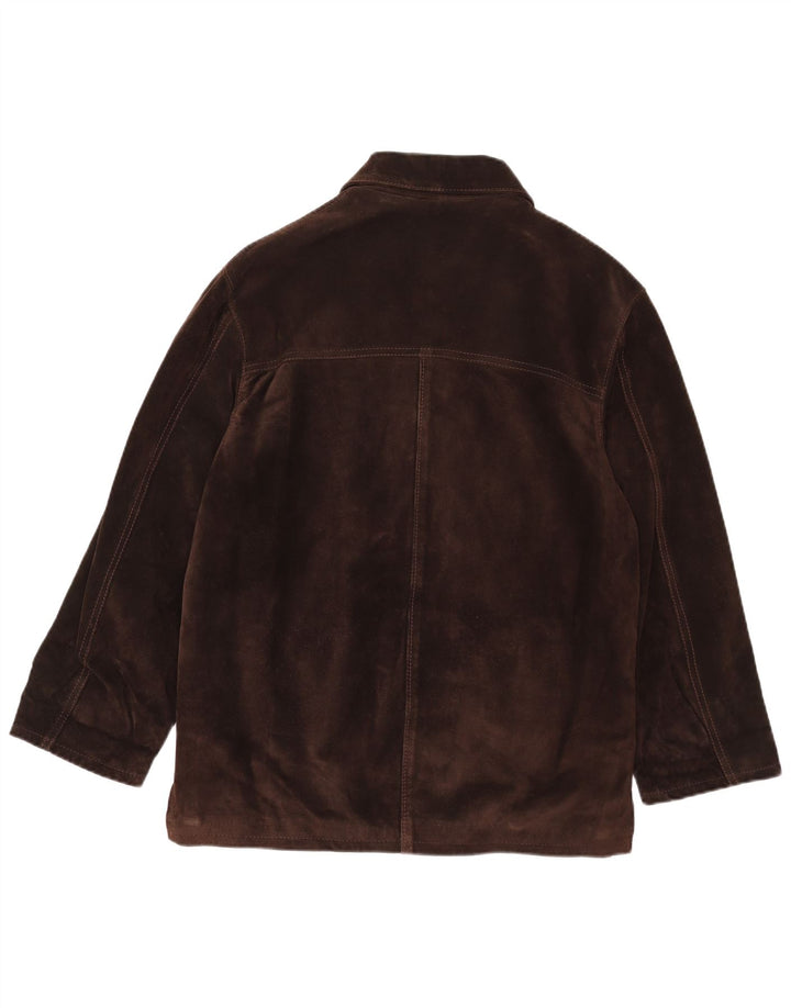 Chaqueta de ante vintage para hombre IT 44 XS Marrón