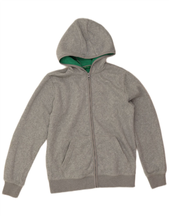Benetton Chaqueta Polar Con Capucha Niño 13-14 Años 3XL Gris Poliéster