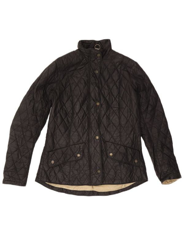 Barbour Chaqueta Acolchada Para Mujer UK 12 Mediana Poliamida Negra