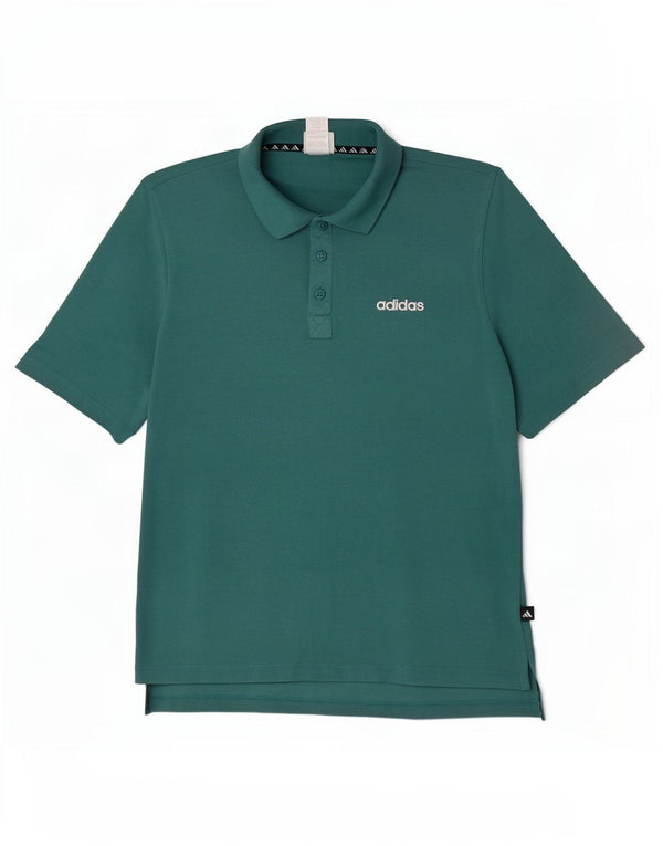 Adidas Polo Hombre UK 40/42 Algodón Verde Medio