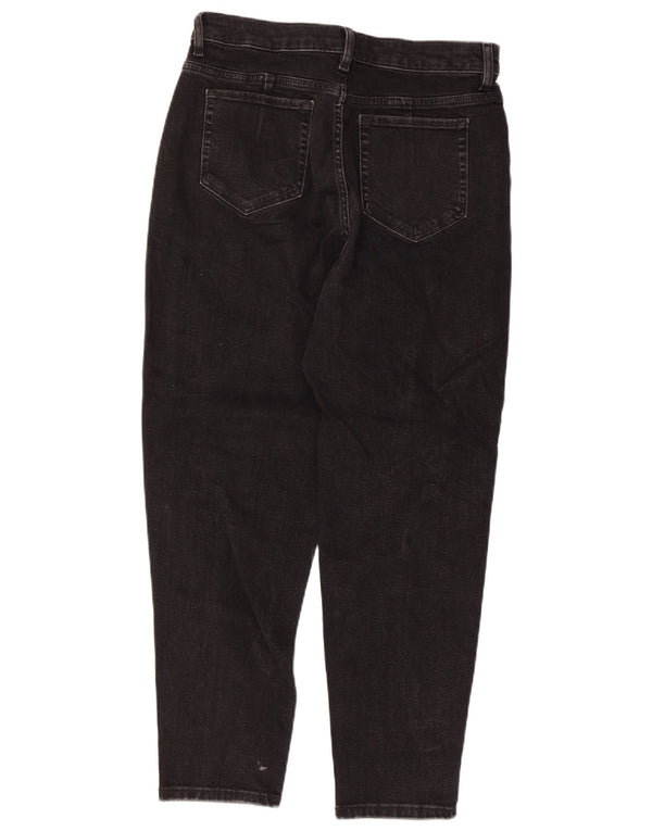 Marks & Spencer Jeans Mom Tapered para Mujer UK 12 Medium W30 L27 Negro