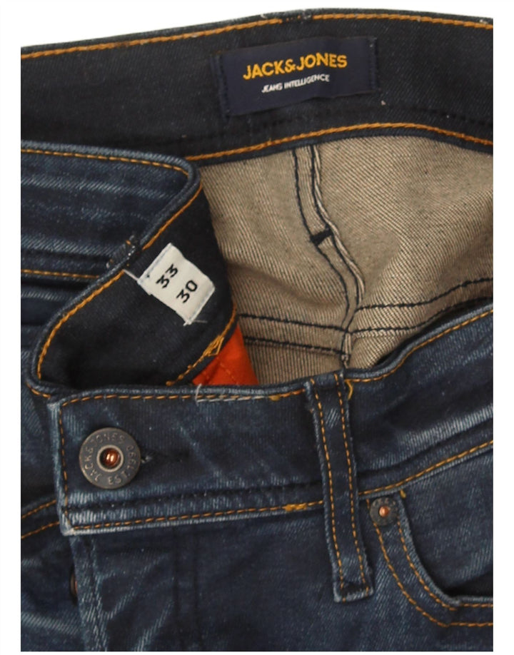 Jack & Jones Hombre Tim Slim Jeans Rectos W33 L30 Azul Marino
