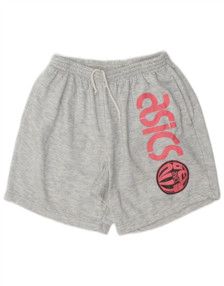 Asics Mens Graphic Sport Shorts Pequeño Gris Poliéster