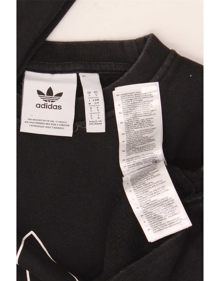 Adidas Hombre Sudadera Gráfica Jersey Pequeño Algodón Negro
