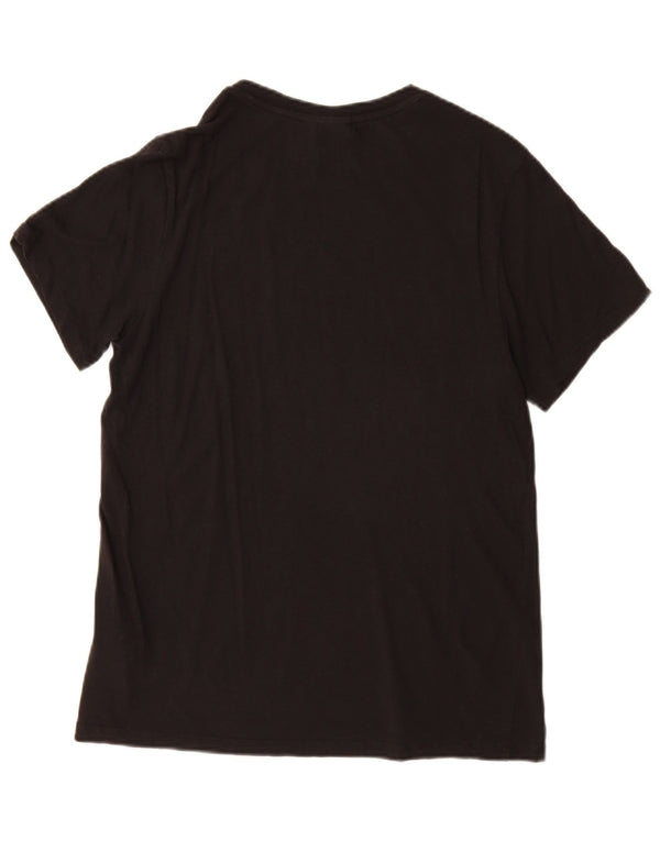 Adidas Camiseta gráfica para mujer Top UK 8 Small Black Cotton