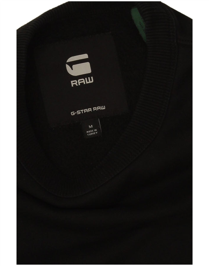 G-Star Hombre Sudadera Gráfica Jersey De Algodón Negro Mediano