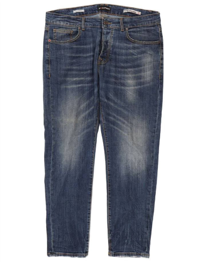 Zu Elements Vaqueros ajustados para hombre W40 L30 Algodón azul