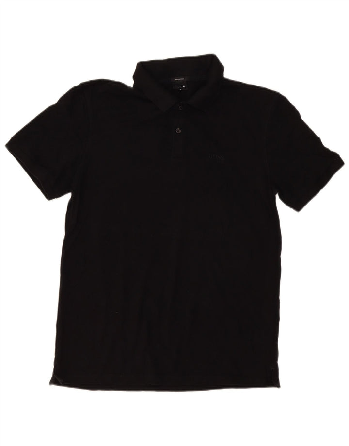 Polo Hugo Boss Hombre Algodón Negro Medio