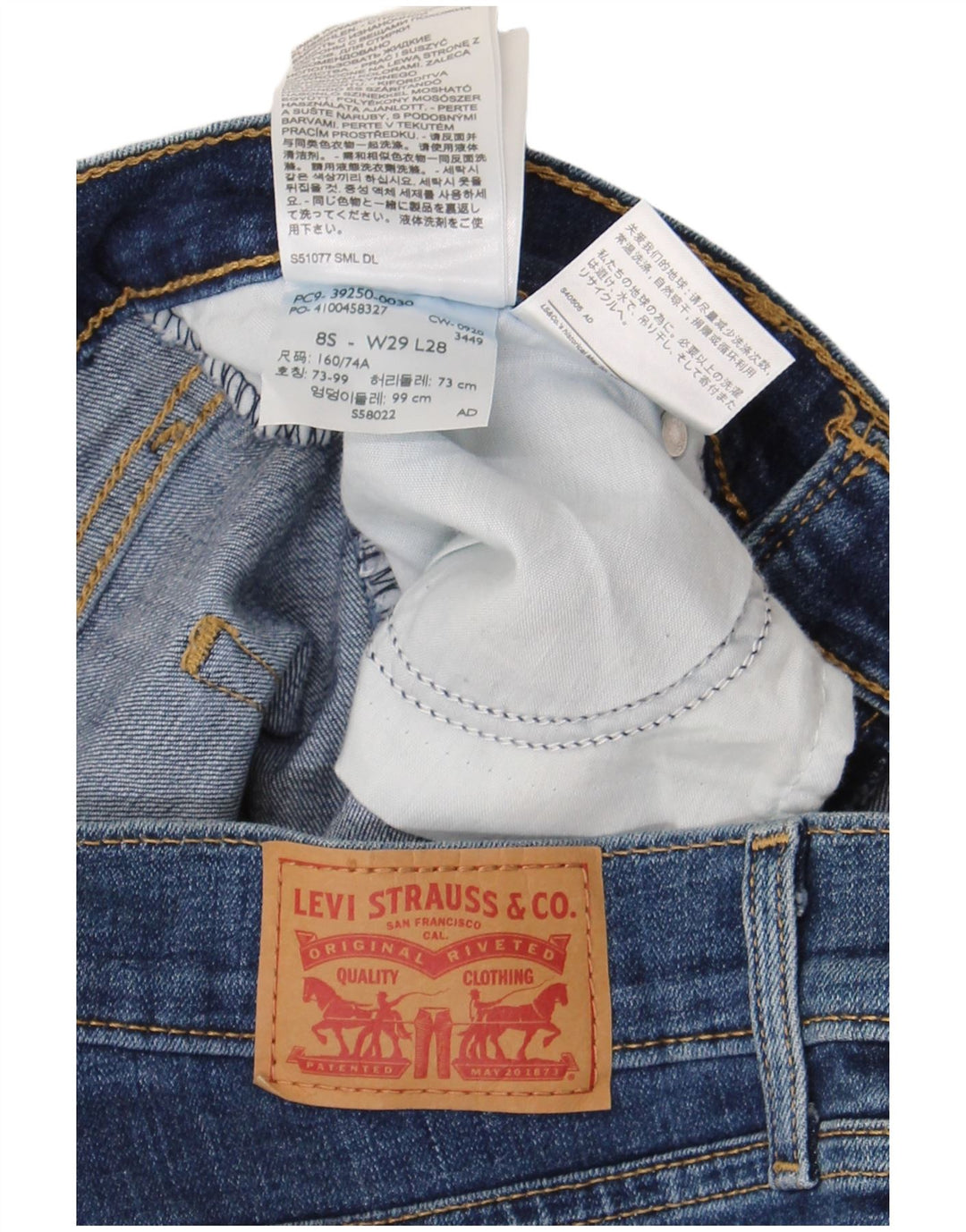 Levi's Jeans Rectos Clásicos para Mujer US 8 Medium W29 L28 Algodón Azul