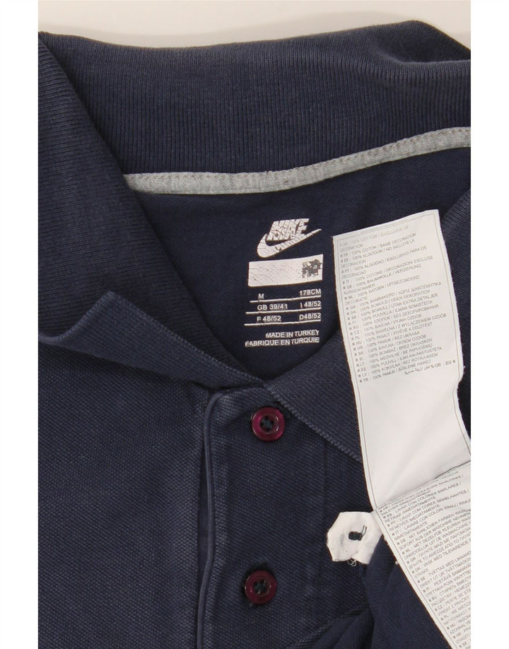 NIKE Mens Polo Shirt UK 39/41 Medium Navy Blue Cotton Vintage Nike and Second-Hand Nike from Messina Hembry 