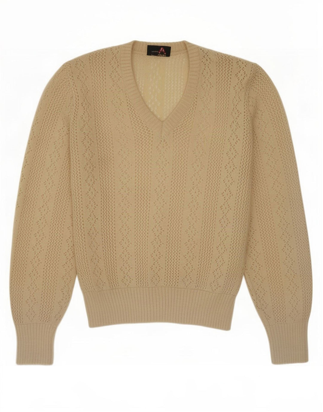 Geyer Jersey transparente con cuello en V para mujer EU 42 Large Beige
