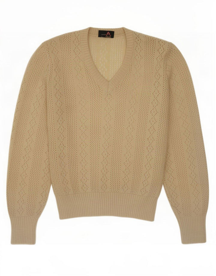 Geyer Jersey transparente con cuello en V para mujer EU 42 Large Beige