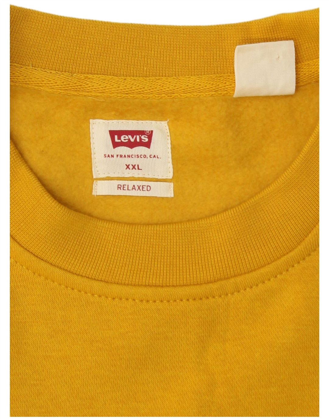 LEVI'S Sudadera holgada y relajada para hombre, talla 2XL, algodón amarillo
