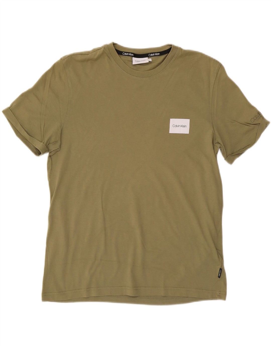 CALVIN KLEIN Camiseta Hombre Top Grande Verde Algodón