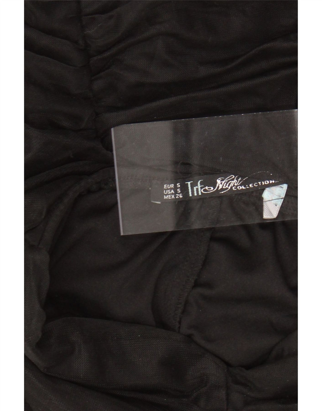 ZARA Vestido ajustado sin tirantes para mujer UK 8 Small Negro