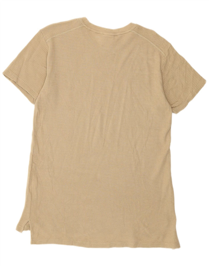 Zara Hombre Camiseta Top Algodón Marrón Medio