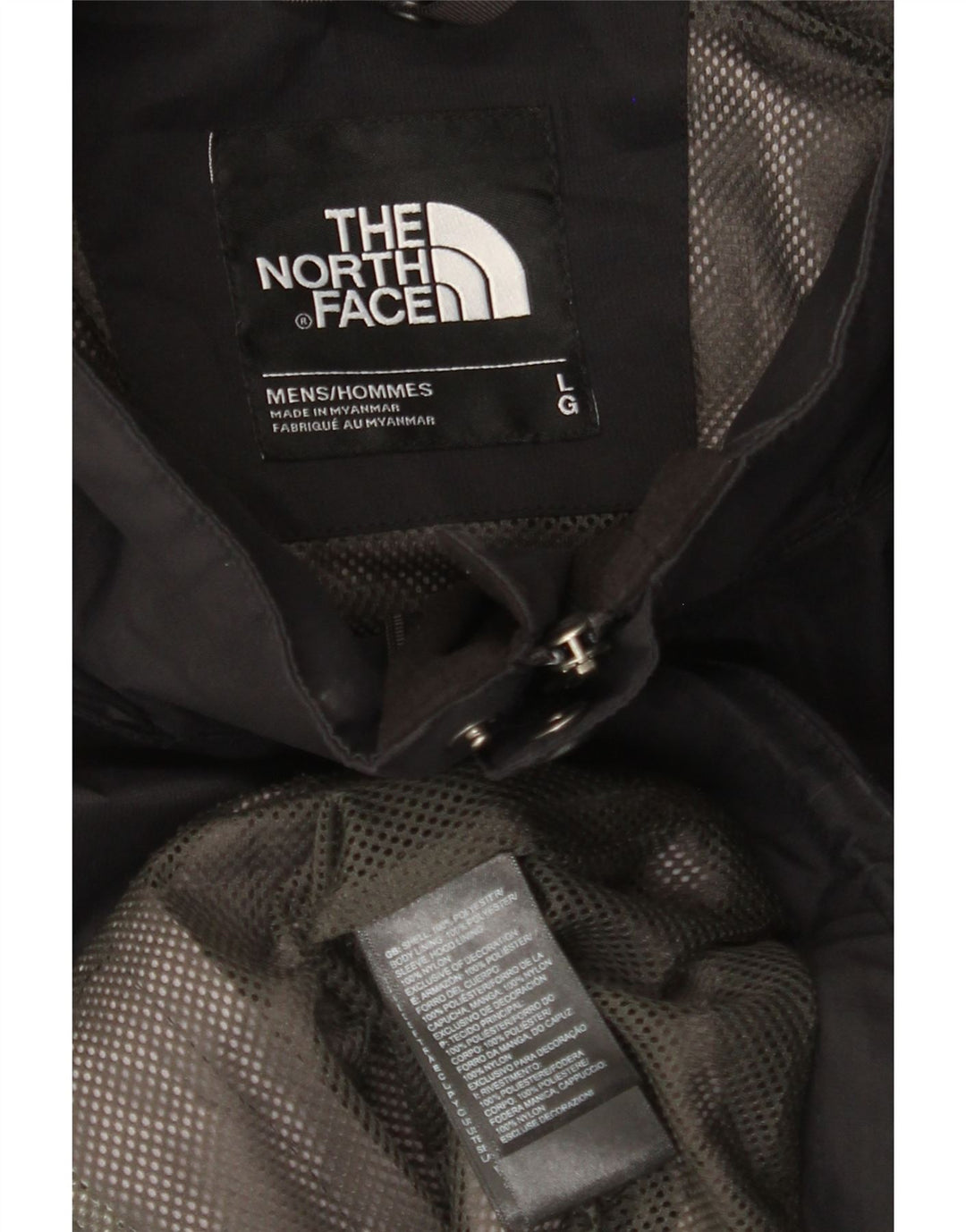 THE NORTH FACE Chaqueta impermeable con capucha para hombre UK 40 Large Poliéster negro