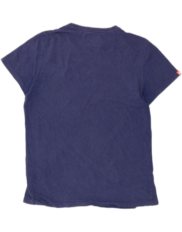 Superdry Hombre Camiseta Top XL Azul Marino Algodón