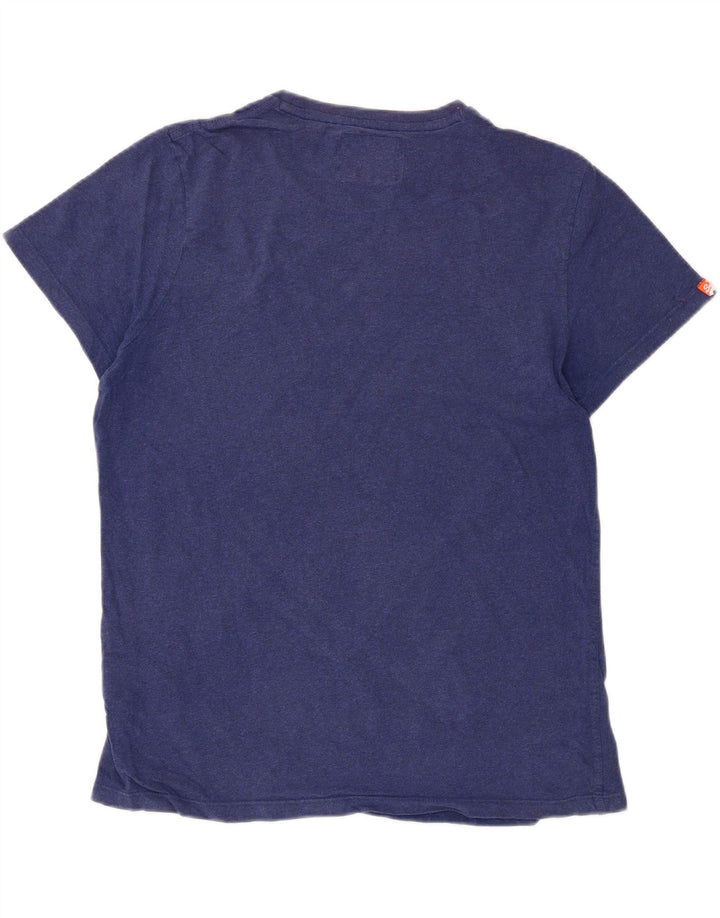 Superdry Hombre Camiseta Top XL Azul Marino Algodón