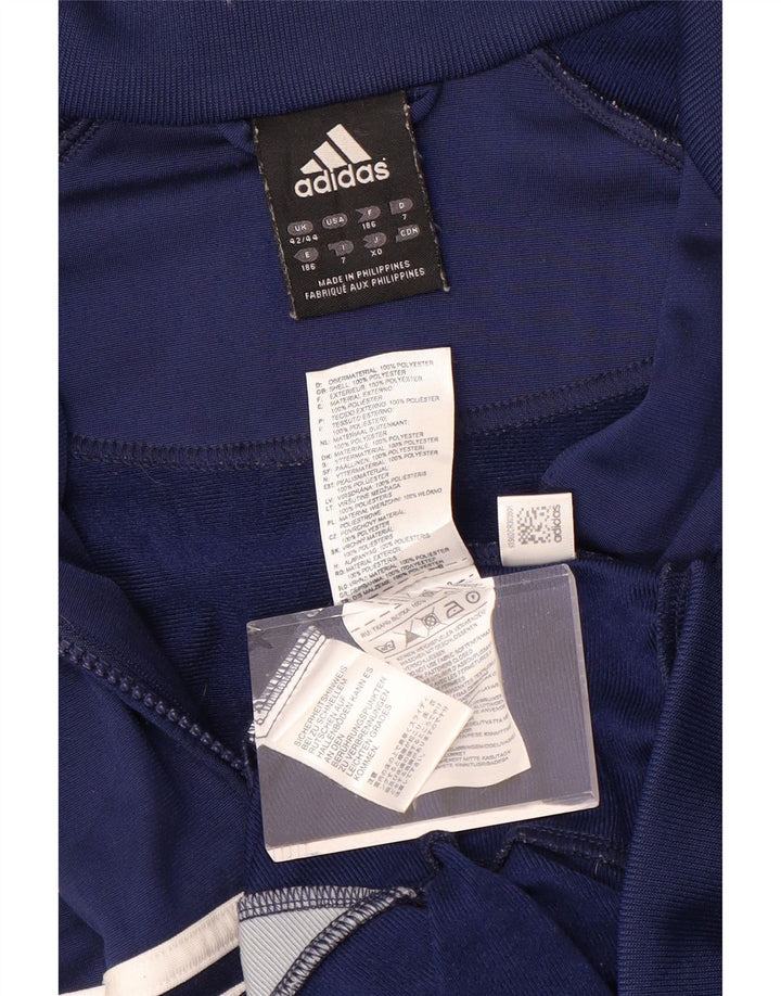 Adidas - Chaqueta de chándal para hombre, talla 42/44, poliéster, color azul marino
